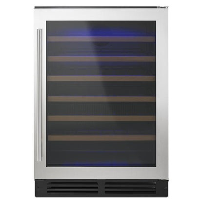 WHIRLPOOL WUW35X24DS Black-on-stainless Whirlpool 24"" Undercounter Wine Center With C...