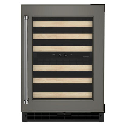 KITCHENAID KUWR214KPA 24"" Panel-ready Undercounter Wine Cellar With Wood-front Racks - PA...