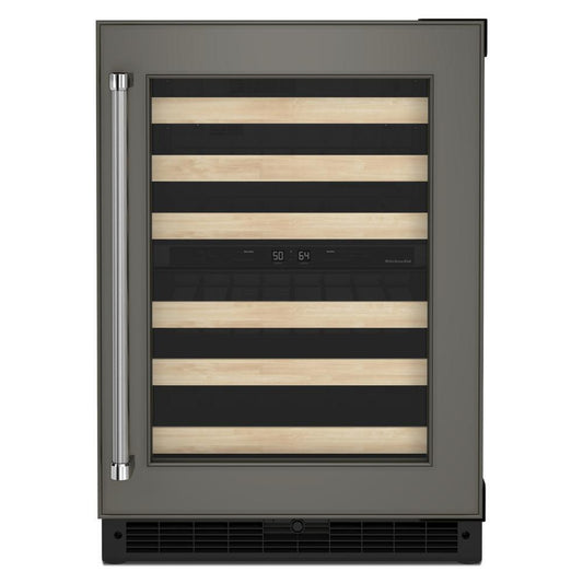 KITCHENAID KUWR214KPA 24"" Panel-ready Undercounter Wine Cellar With Wood-front Racks - PA...