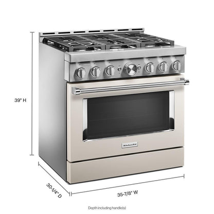 KITCHENAID KFGC506JMH Kitchenaid 36'' Smart Commercial-style Gas Range With 6 Burners ...