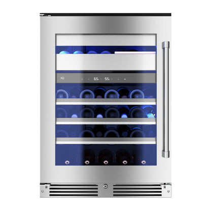 XO APPLIANCE XOU24WWGSL XO Appliance Wine and Weed 24"" Ss Glass Lh