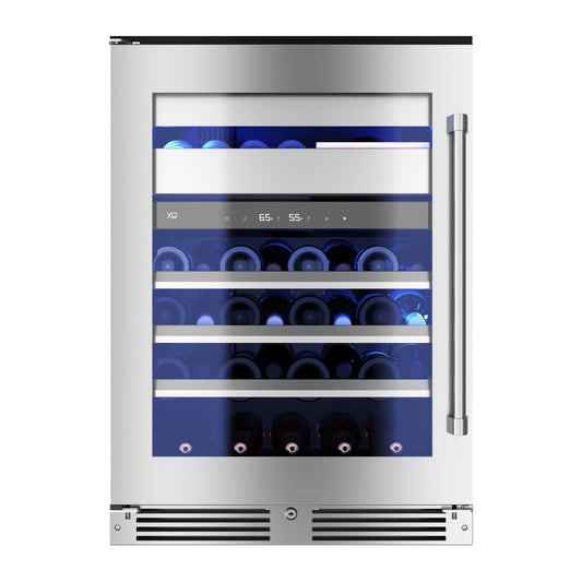 XO APPLIANCE XOU24WWGSL XO Appliance Wine and Weed 24"" Ss Glass Lh