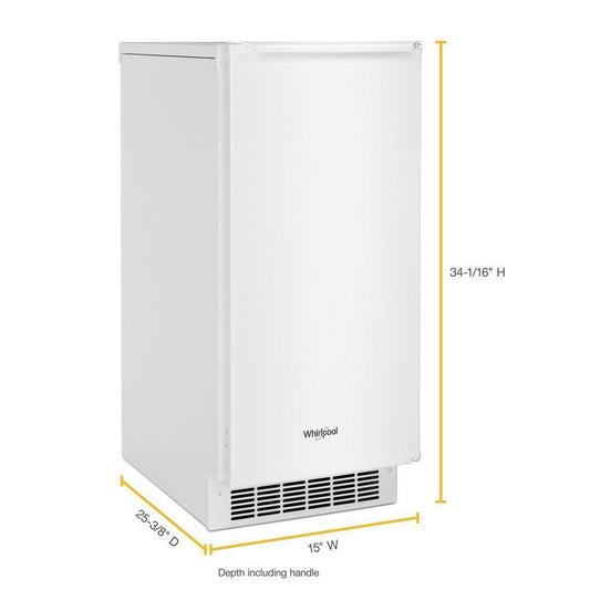 WHIRLPOOL WUI75X15HW Whirlpool 15-inch Icemaker With Clear Ice Technology
