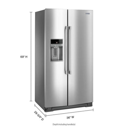 MAYTAG MSC21C6MFZ Maytag 36- Inch Wide Counter Depth Side-by-side Refrigerator- 21...
