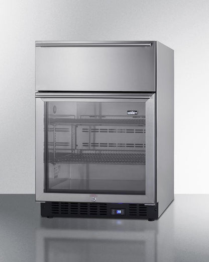 SUMMIT SCR615TDCSS Commercially Approved 4.76 CU.FT. Undercounter Beverage Center WITH...