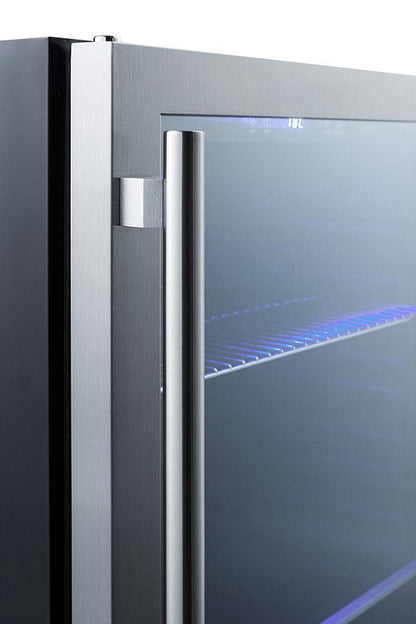 SUMMIT SCR2466B Commercially Approved 24"" Wide Built-in Beverage Refrigerator With ...