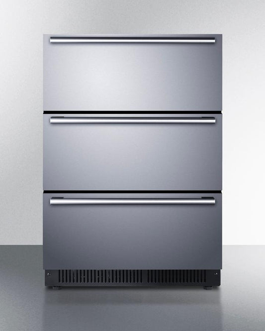 SUMMIT SP6DS3D Summit 24"" Wide Built-in 3-drawer All-refrigerator