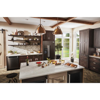 KITCHENAID KRSC703HBS 22.6 Cu Ft. Counter-depth Side-by-side Refrigerator With Exterior I...