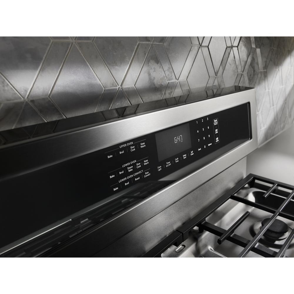 KITCHENAID KFDD500ESS Stainless Steel Kitchenaid 30-inch 5 Burner Dual Fuel Double OVE...