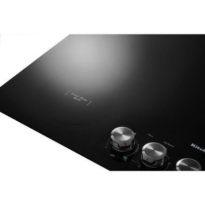 KITCHENAID KCES556HBL 36"" Electric Cooktop With 5 Elements and Knob Controls - Black