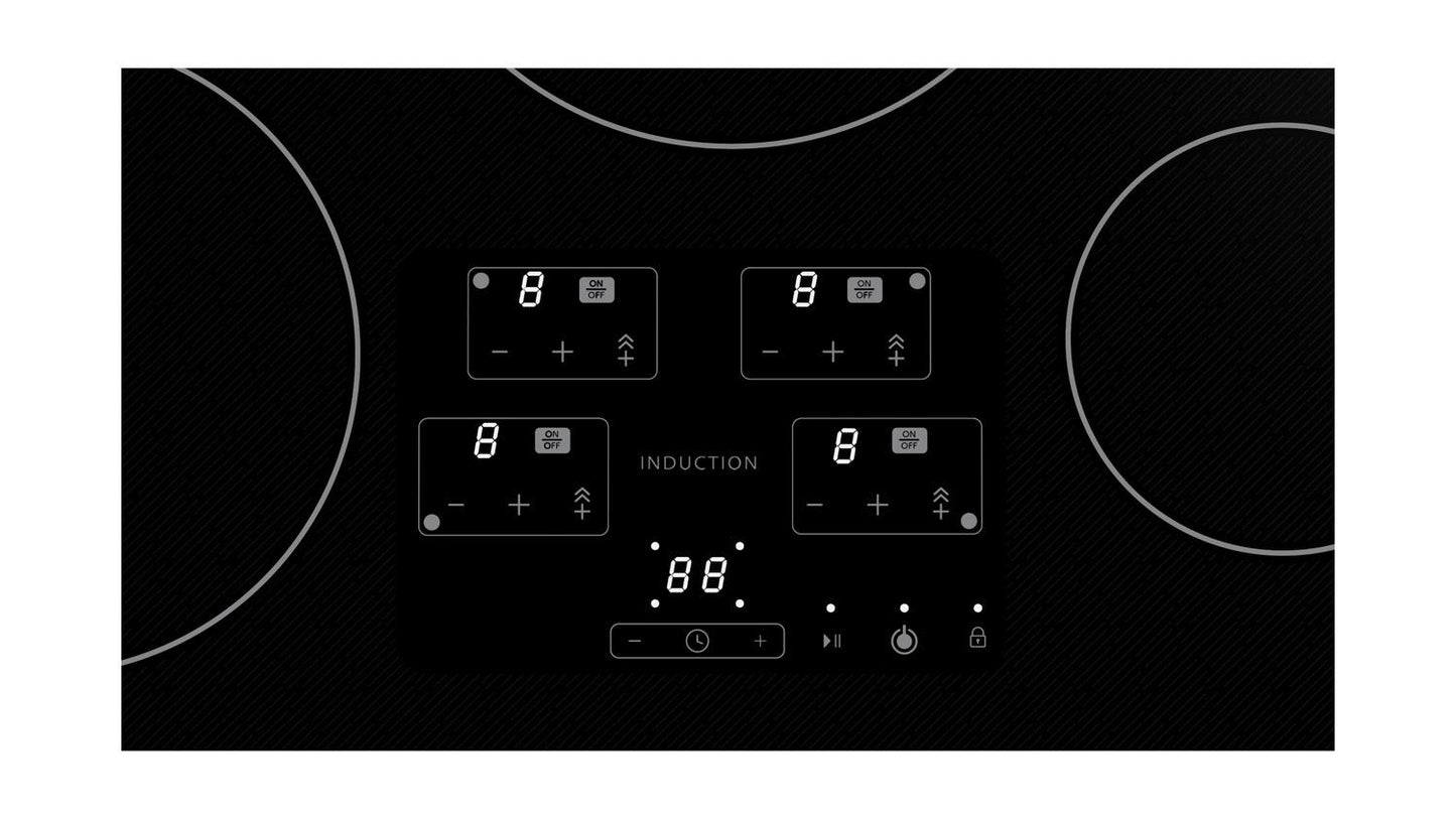 SHARP SDH3042DB 30"" Width Induction Cooktop, European Black Mirror Finish Made WITH...