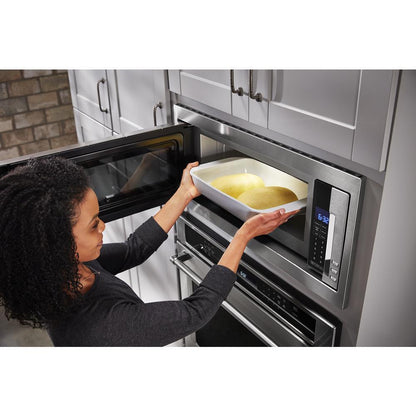 KITCHENAID KMBT5011KSS 1000 Watt Built-in Low Profile Microwave With Slim Trim Kit - STAIN...