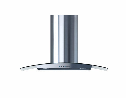 XO APPLIANCE XOM36GC XO Appliance 36"" 600/395 Cfm Wall Chimney Hood Stainless/glass