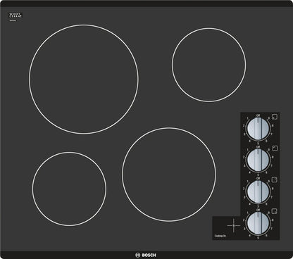 BOSCH NEM5466UC Bosch 24"" Electric Cooktop 500 Series - Black Frameless