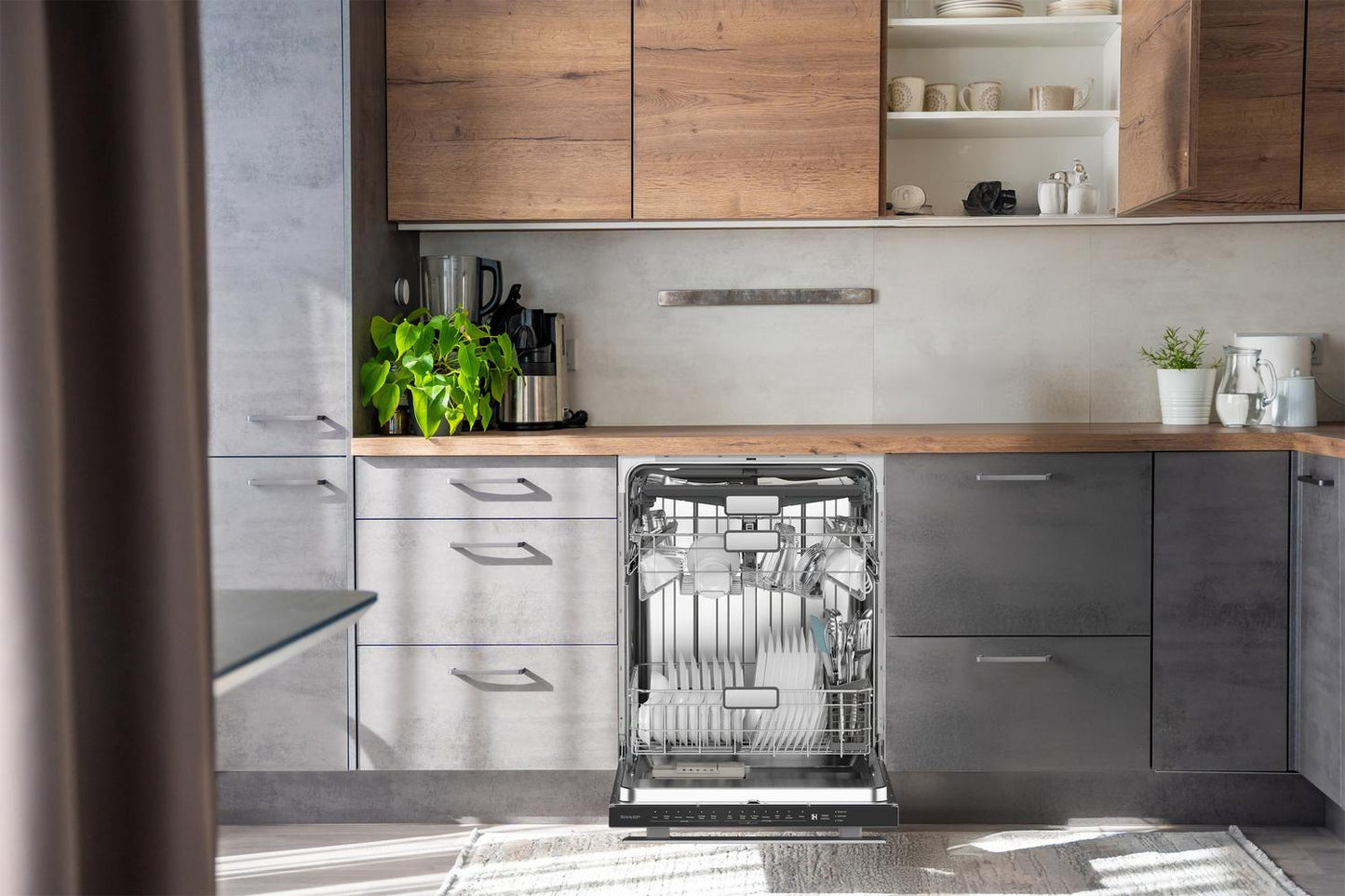 SHARP SDW6757ES Sharp 24"" Slide-in Stainless Steel Dishwasher
