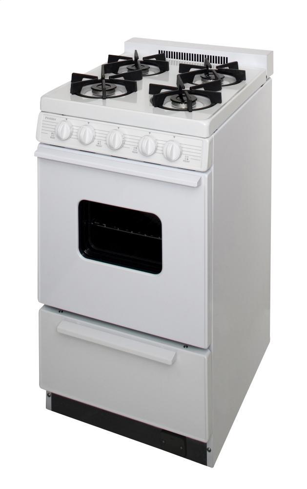 PREMIER BHK5X0OP 20 In. Freestanding Battery-generated Spark Ignition Gas Range In W...