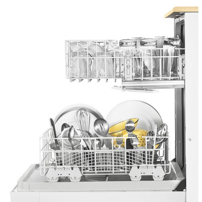 WHIRLPOOL WDP370PAHW Whirlpool, 3 Cycles, 4 Options, 55 Dba, Plastic Tub Portable DISHWAS...