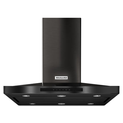 KITCHENAID KVIB606DBS Black-on-stainless Kitchenaid 36"" Island-mount, 3-speed Canopy Hood