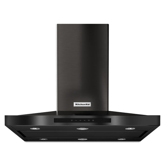 KITCHENAID KVIB606DBS Black-on-stainless Kitchenaid 36"" Island-mount, 3-speed Canopy Hood