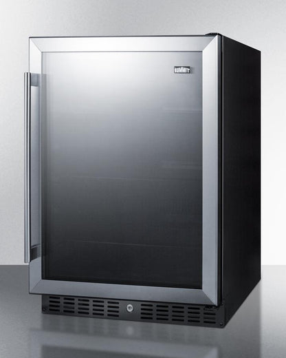 SUMMIT AL57G Built-in Undercounter Ada Compliant All-refrigerator With Glass DOO...