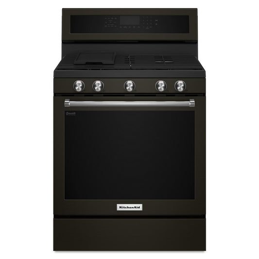 KITCHENAID KFGG500EBS Kitchenaid 30-inch 5-burner Gas Convection Range - Black Stainless