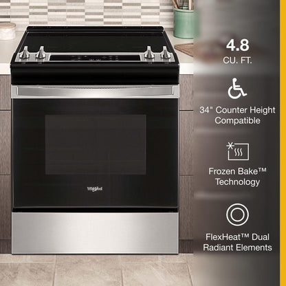 WHIRLPOOL WEE515SALS Whirlpool 34"" Tall Range With Self Clean Oven Cycle