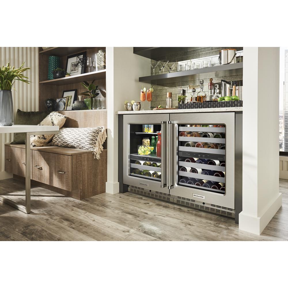 KITCHENAID KUBL314KSS 24"" Beverage Center With Glass Door and Metal-front Racks - STAINLE...
