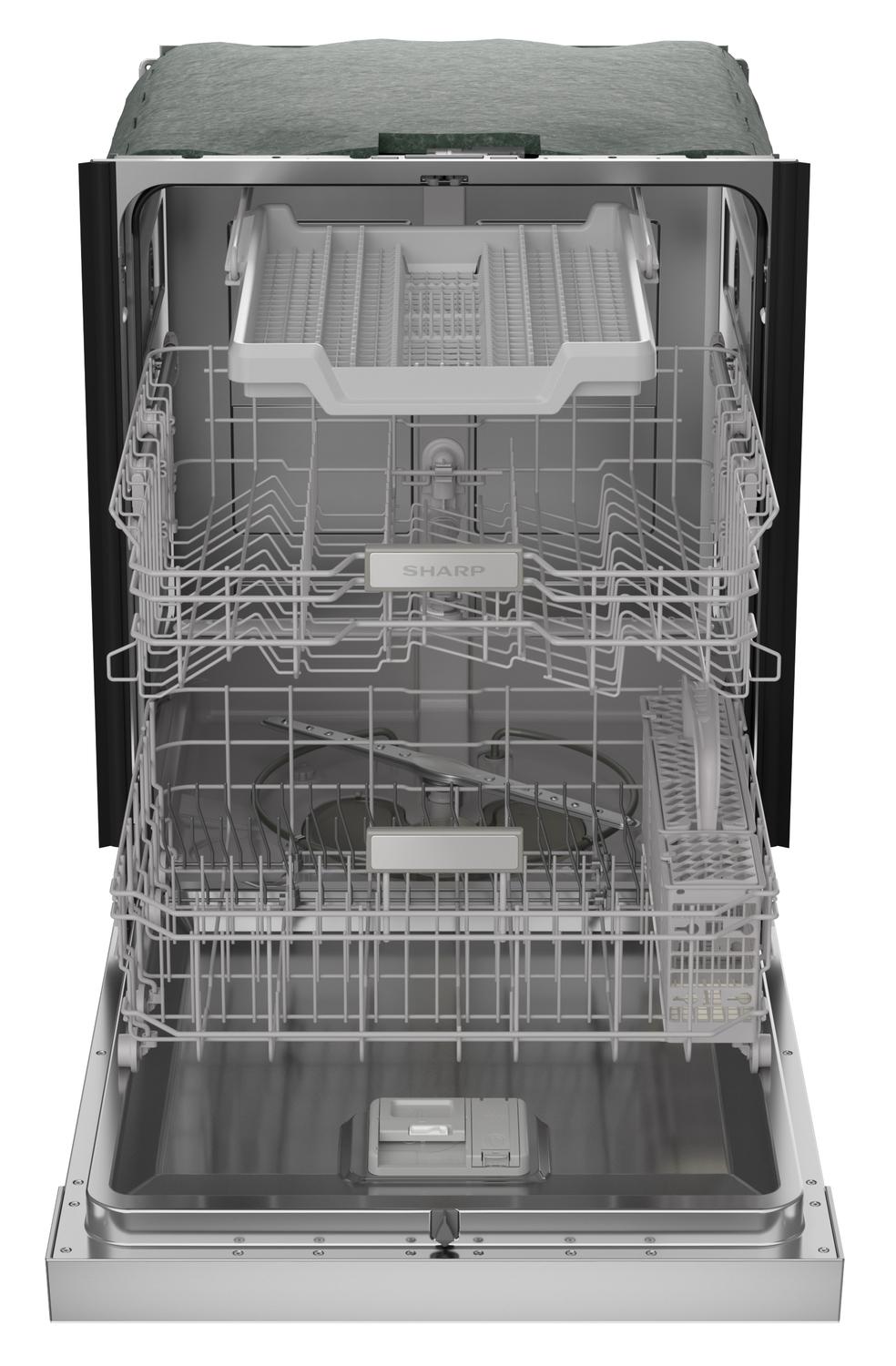SHARP SDW6506JS Sharp 24 In. Slide-in Stainless Steel Hybrid Dishwasher