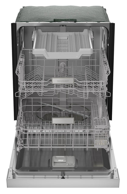SHARP SDW6506JS Sharp 24 In. Slide-in Stainless Steel Hybrid Dishwasher