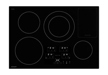 SHARP SDH3042DB 30"" Width Induction Cooktop, European Black Mirror Finish Made WITH...