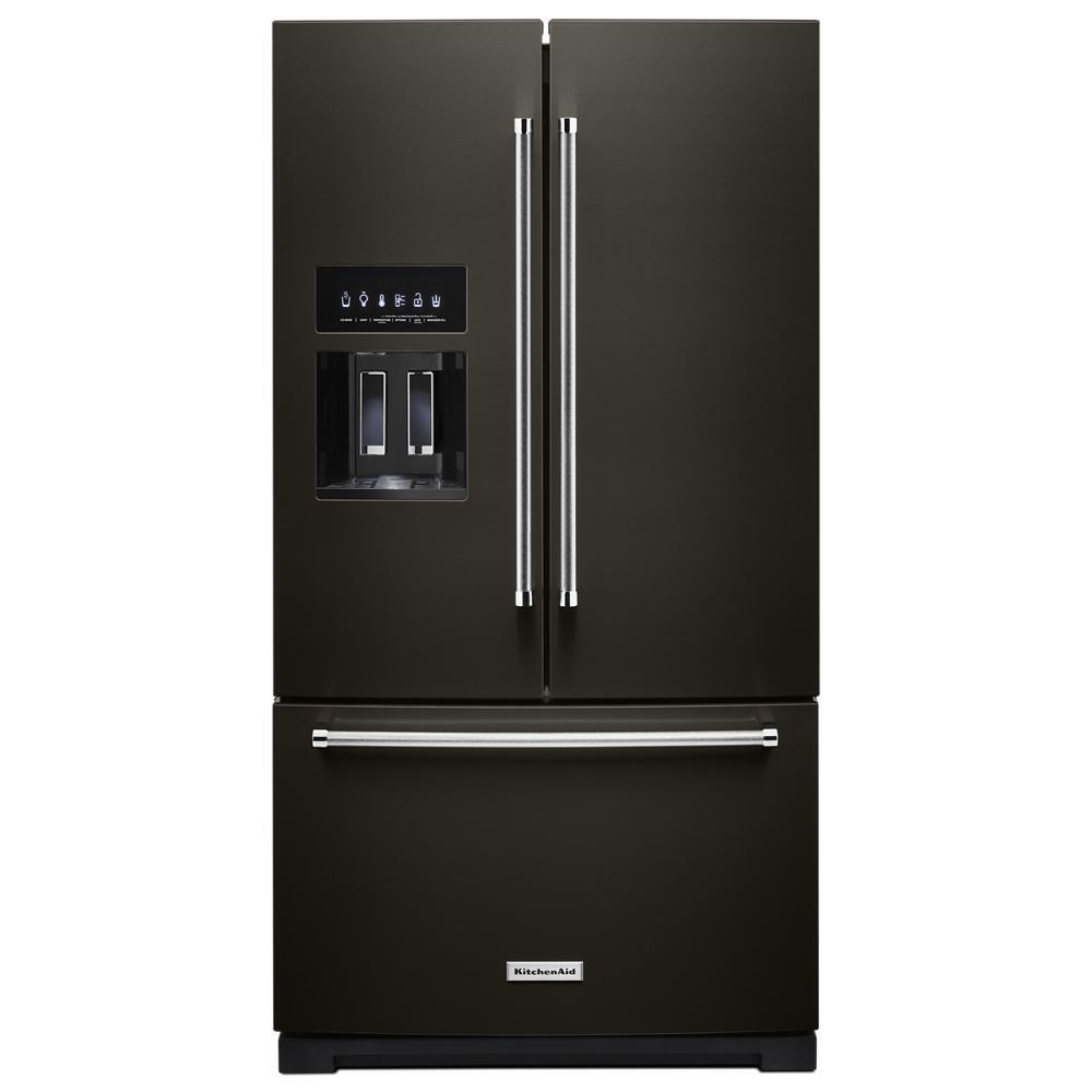 KITCHENAID KRFF577KBS 26.8 Cu. Ft. Standard-depth French Door Refrigerator With Exterior ...