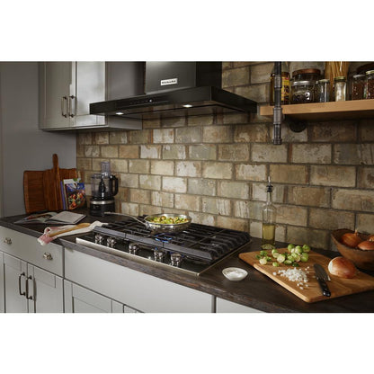 KITCHENAID KVWB600HBS Kitchenaid 30"" Wall-mount, 3-speed Canopy Hood - Black Stainless