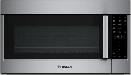 BOSCH HMV8054U 800 Series Over-the-range Microwave 30"" Left Sideopening Door, STAI...