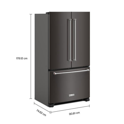 KITCHENAID KRFC136RBS 20 Cu. Ft. 36-inch Width Counter-depth French Door Refrigerator WIT...
