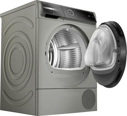 BOSCH WQB245AXUC Bosch 800 Series Heat Pump Dryer Silver Inox Wqb245axuc