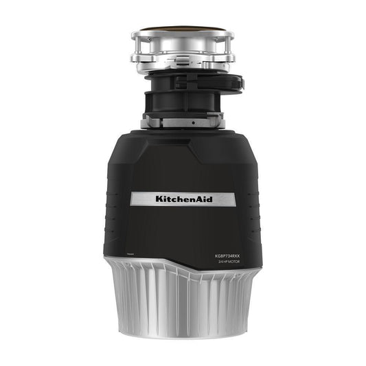 KITCHENAID KGBP734RXX 3/4 HP Batch Feed Garbage Disposal With 3-stage Multigrind TECHN...