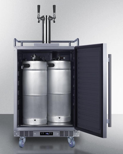 SUMMIT SBC683OSTWIN Summit 24"" Wide Built-in Outdoor Beer Kegerator