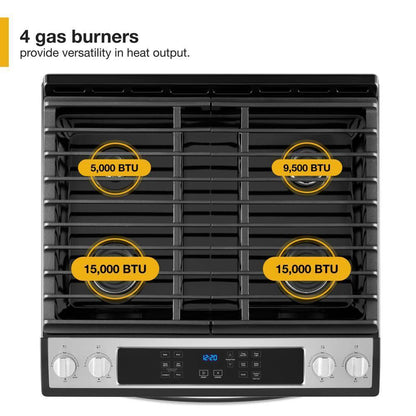 WHIRLPOOL WEG515S0LS 5.0 Cu. Ft. Whirlpool Gas Range With Frozen Bake Technology