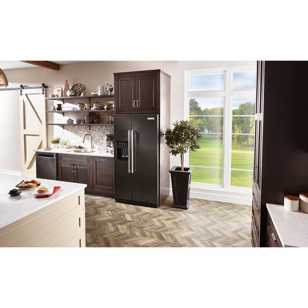 KITCHENAID KRSC700HBS 19.9 Cu Ft. Counter-depth Side-by-side Refrigerator With Exterior I...