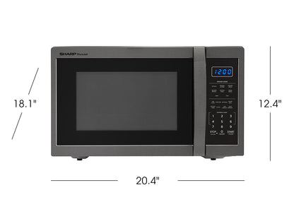 SHARP SMC1452CH Sharp Carousel Countertop Microwave Oven 1.4 Cu. Ft. 1100w Black ST...
