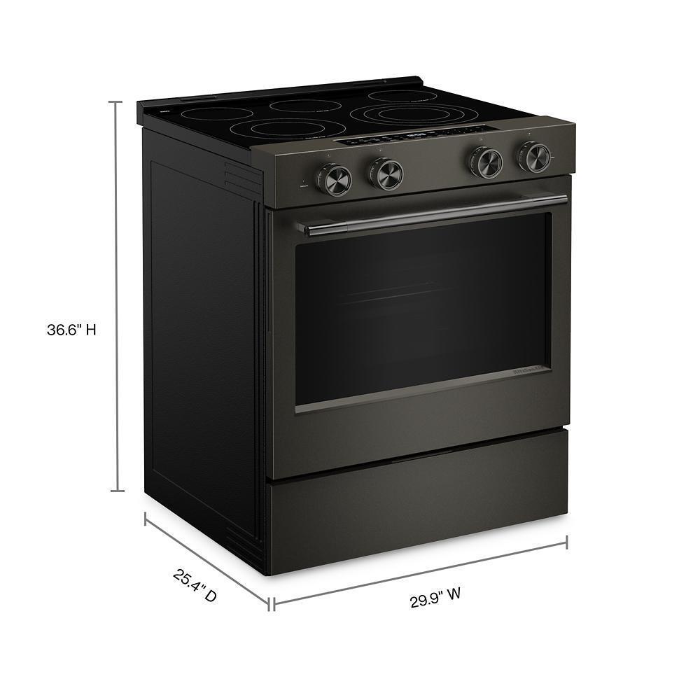 KITCHENAID KSES530SBE KitchenAid 30-inch 5-element Electric Slide-in Convection Range