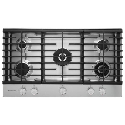 KITCHENAID KCGS956ESS Stainless Steel Kitchenaid 36'' 5-burner Gas Cooktop With Griddle