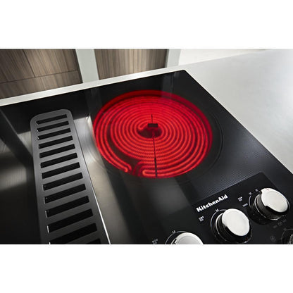 KITCHENAID KCED606GBL KitchenAid 36"" Electric Downdraft Cooktop With 5 Elements - Black