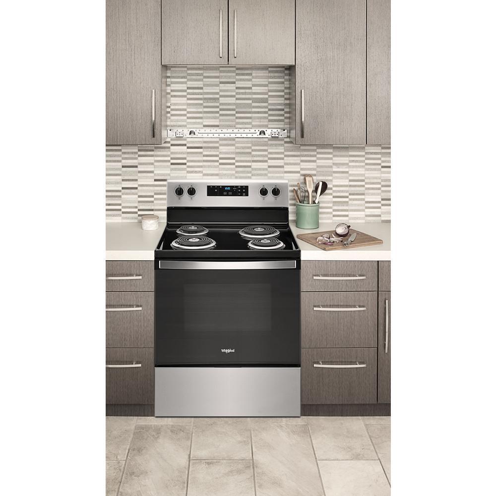 WHIRLPOOL WFC315S0JS 4.8 Cu. Ft. Whirlpool Electric Range With Keep Warm Setting