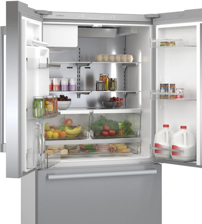 BOSCH B36CD50SNS 500 Series French Door Bottom Mount Refrigerator 36'' Easy Clean ST...