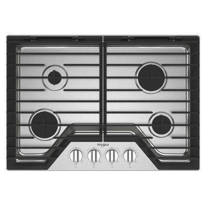 WHIRLPOOL WCGK5030PS 30-inch Gas Cooktop With Ez-2-lift Hinged Cast-iron Grates