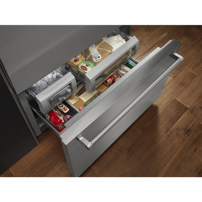 KITCHENAID KBBL306ESS 20.9 Cu. Ft. 36"" Width Built-in Stainless Bottom Mount REFRIGERATOR...