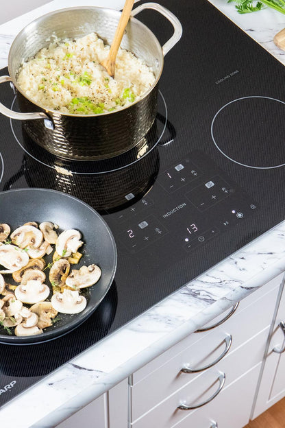 SHARP SDH3042DB 30"" Width Induction Cooktop, European Black Mirror Finish Made WITH...