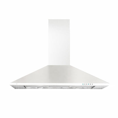XO APPLIANCE XOB30WC 30"" 600/395 Cfm Italian Made Wall Mount Chimney Range Hood White