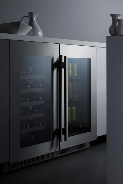 SUMMIT CL18WCCSS 18"" Wide Built-in Wine Cellar With Seamless Stainless Steel TRIMMED...